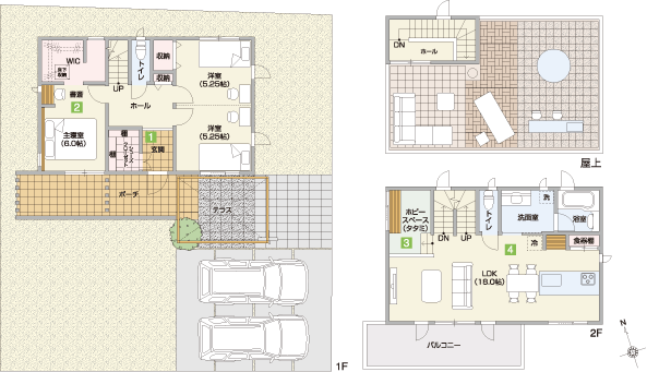 プリマラバンテ竹野 E号地 間取り図