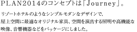プラスワンリビングPLAN2013は、「アミューズメント」をテーマに全5タイプ。もちろん、防水、家具、設備、空を標準設備。